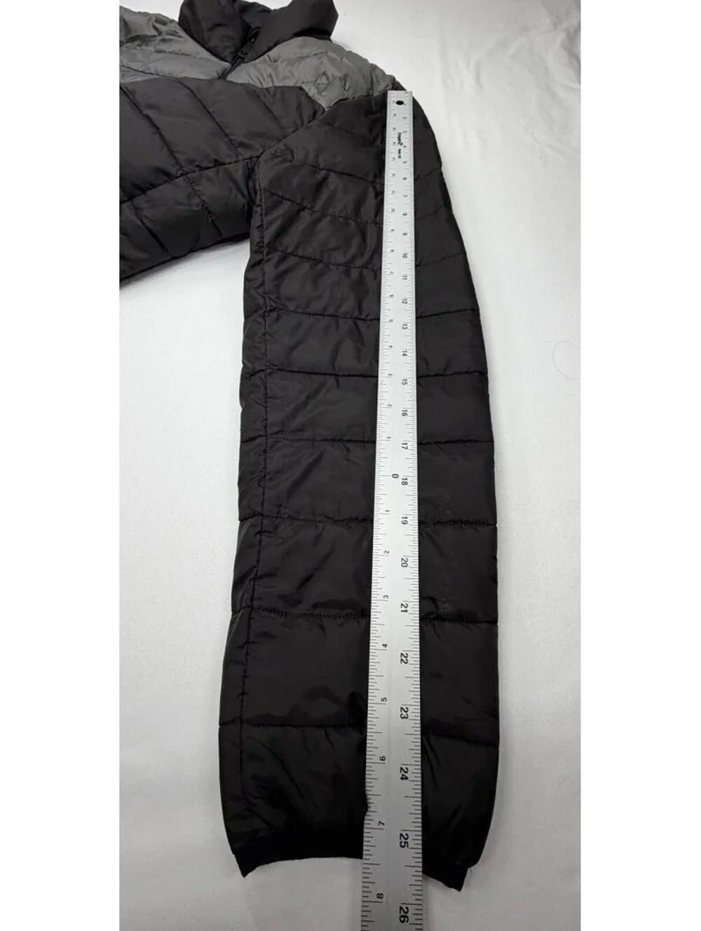 True Religion Men's Puffer Jacket Full Zip Logo Size Small Black